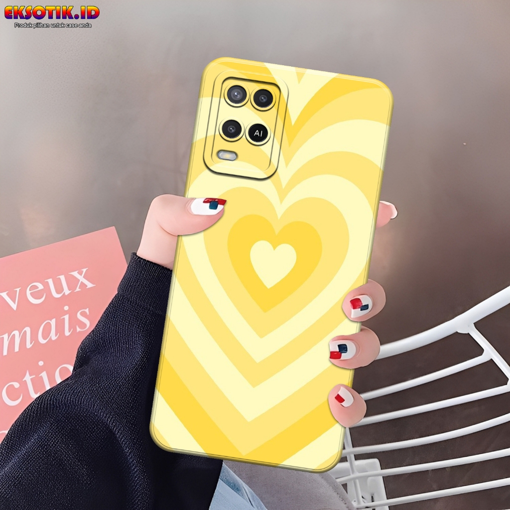 เคส HP OPPO A54 - Eksotik.id - เคส OPPO A54 - เคส LOVE PATTERN - ผิวโทรศัพท์มือถือ - OPPO A54 Silico
