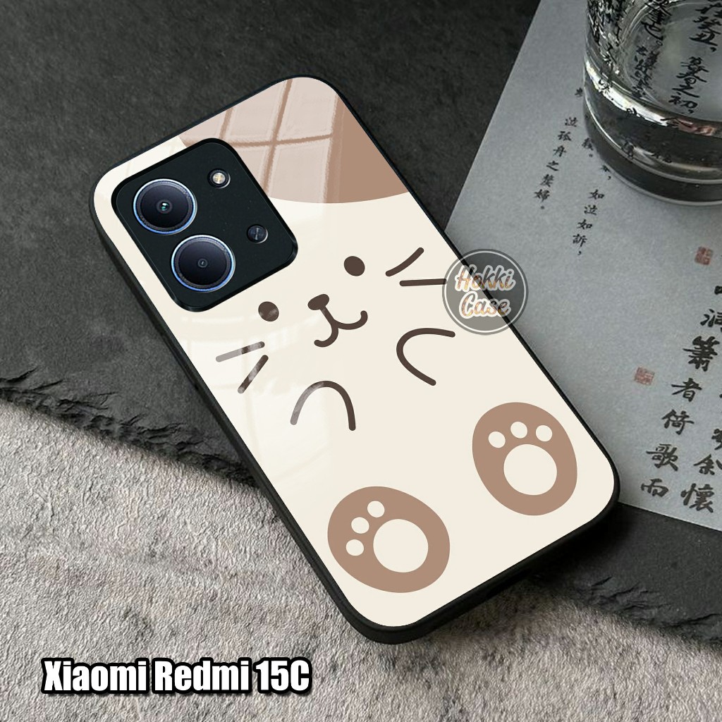 เคส HP Redmi 15C - Redmi 15C Glass Softcase - Redmi 15C เคสโทรศัพท์ - ซิลิโคนสําหรับ Redmi 15C - เคส