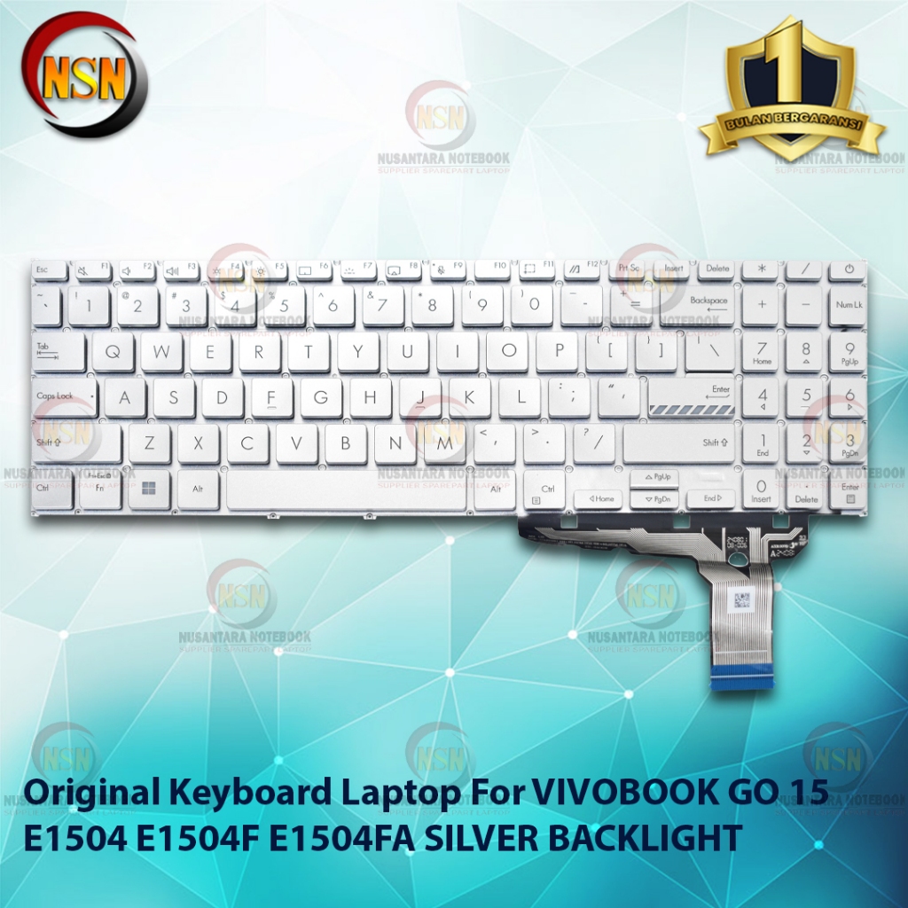 แป้นพิมพ์แล็ปท็อปสําหรับ VIVOBOOK GO 15 E1504 E1504F E1504FA สีดํา BACKLIGHT