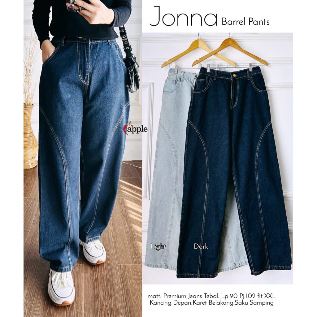 NO CANCEL• กางเกง Jonna Barrel• กางเกงยีนส์ขายาว