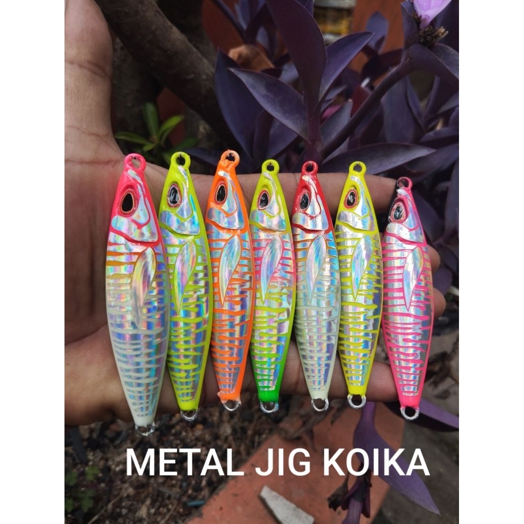 METAL JIG KOIKA WEIGHT 40gm 60gm 80gm 100gm GID/MENYALA เต็ม