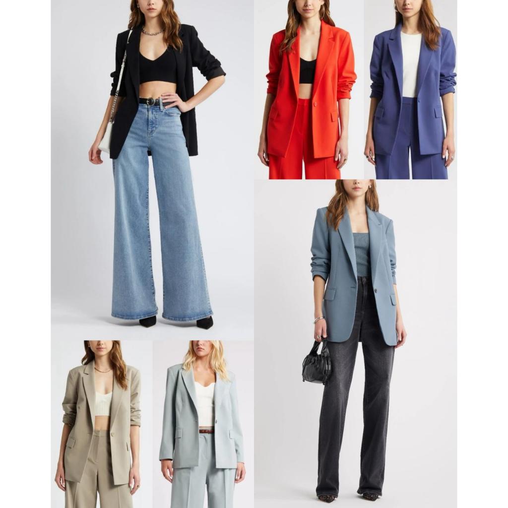 เบลเซอร์สํานักงานผู้หญิง | Relaxed Fit Blazer 2 - OE-8222