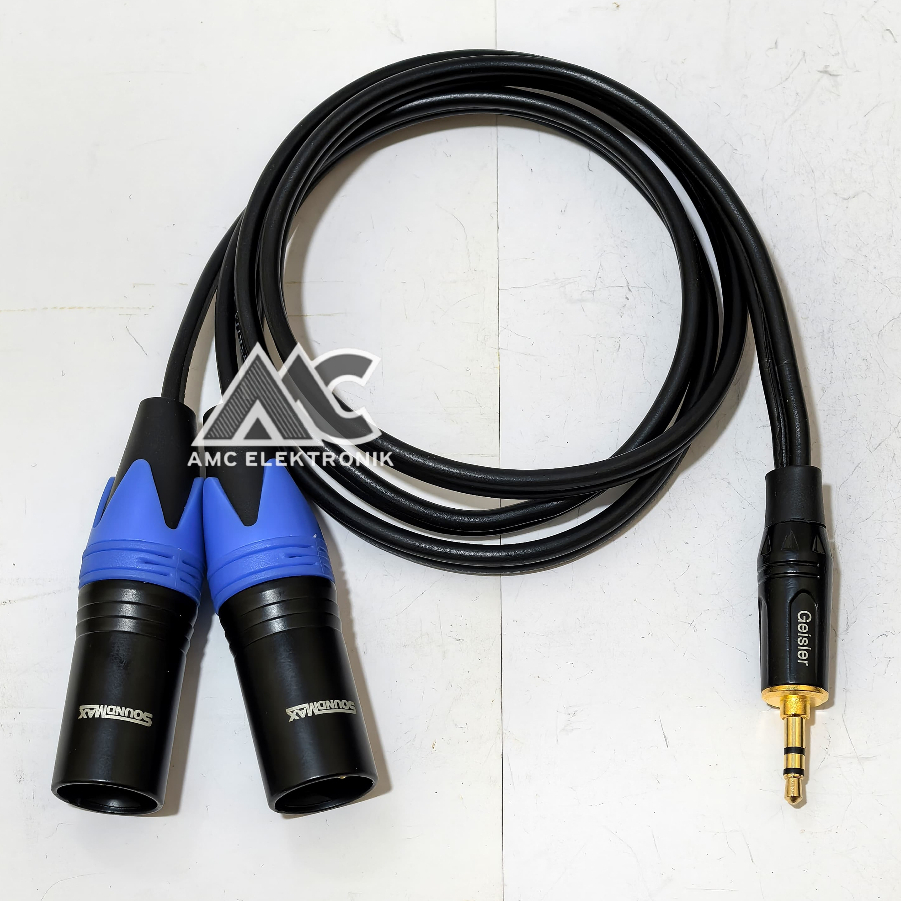 3.5 GEISLER TO DUAL CANON MAN SOUNDMAX JACK (HP TO MIXSER AUDIO INPUT JACK ETC)