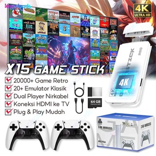 M15 Game Stick Wireless 4K/Gaming Console Retro 20K+ Games PSP Video Games HDMI TV Gaming 2P Gamepad Video Game Console