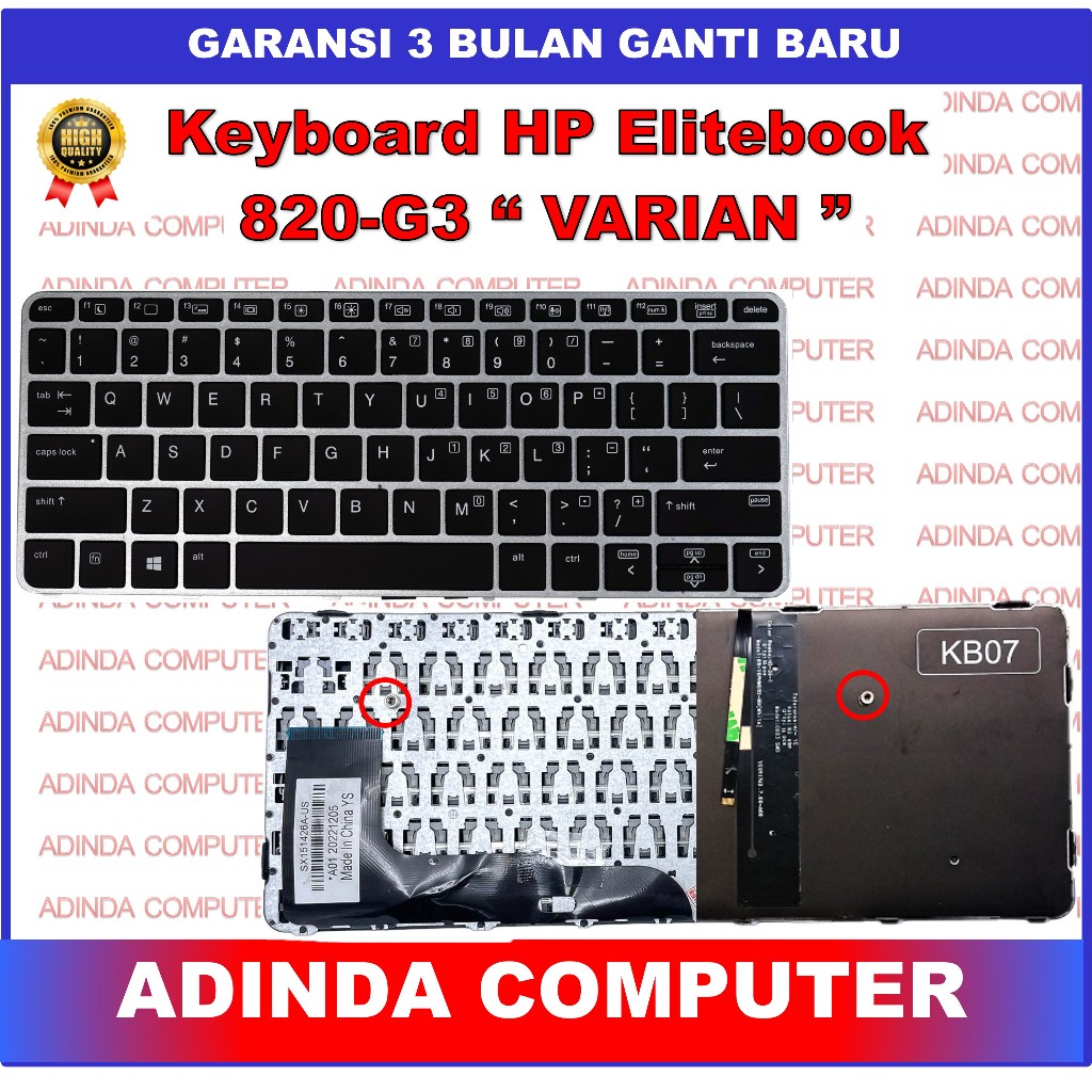 HP EliteBook 820 G3 820 G4 720 G3 725 G3 725 G4 828 G3 G4 HSTNN-I42C 5CG6503RDB V คีย์บอร์ด151426AK1