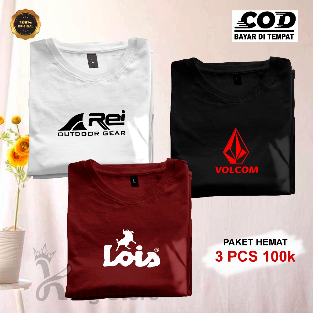 MERAH BUY 1 OR 3 ชิ้น King Store Distro เสื้อยืด | Tx Re Los V0lc Distro เสื้อยืดสีดําสีขาวสีแดง | เ