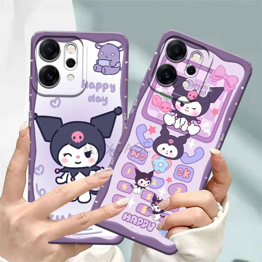 M0P Softcase Hp Oppo Reno 14 Pro ล่าสุด 2025 Kuromi Motif Hp Case - เคส Hp ปัจจุบัน - กล้องซิลิโคน H