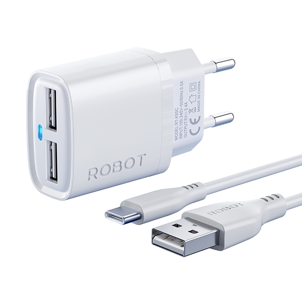 หุ่นยนต์ RT-K7S || RT-K7SC || RT-K9S || RT-K9SC TRAVEL USB Charger 1A–2.4A + สาย Micro / Type-C, Dua