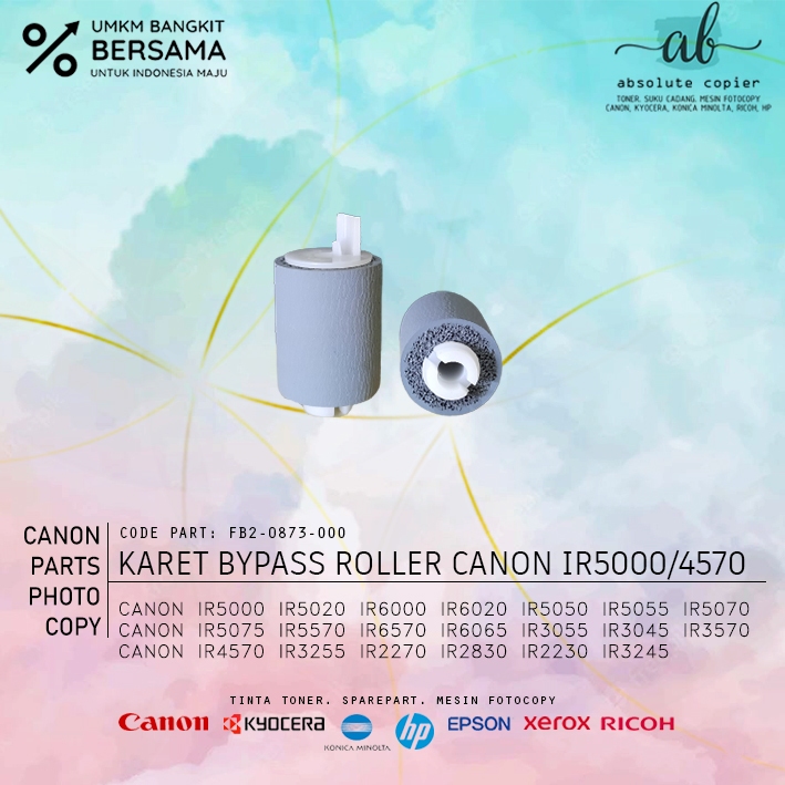 [MY] Paper Feed Bypass Roller Canon Photocoopy Hub IR 5000 6000 5020 6020 5570 6570 5070 IR 4570 324