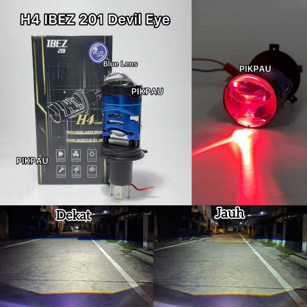 IBEZ 201 H4 มินิโปรเจคเตอร์ ไฟหน้าตาบิลเดวิล