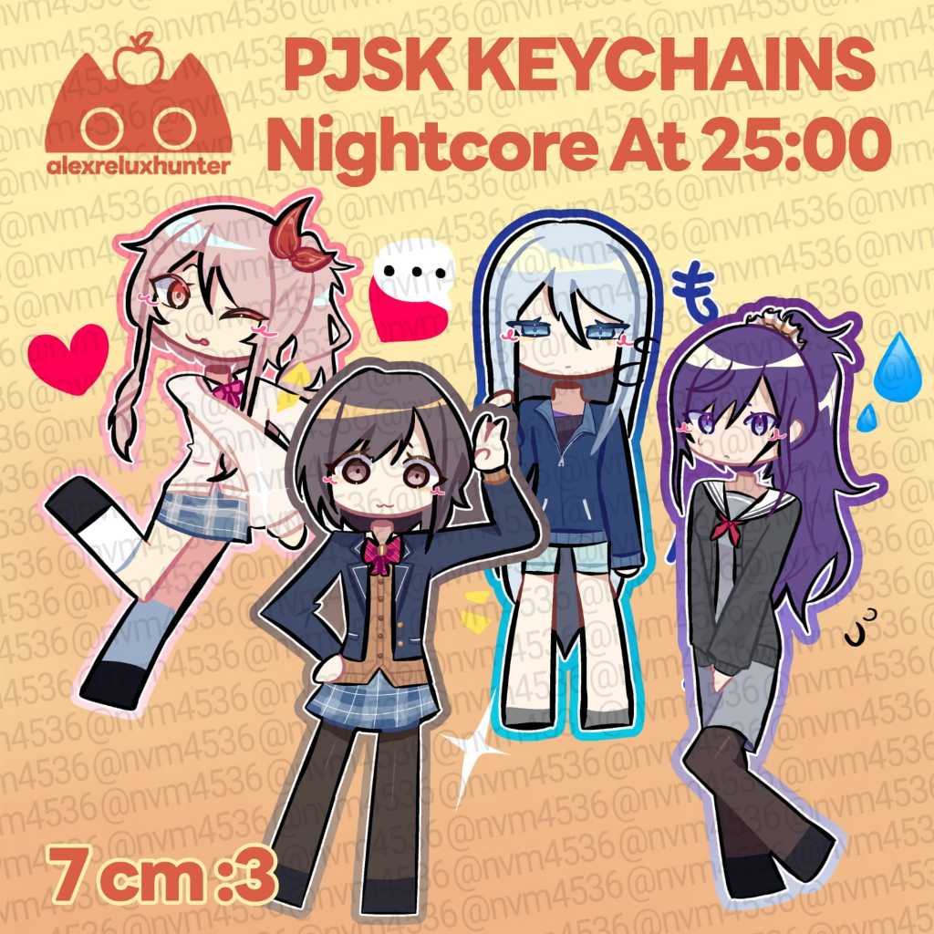 พวงกุญแจ GANTUNGAN PJSK - Nightcore At 25