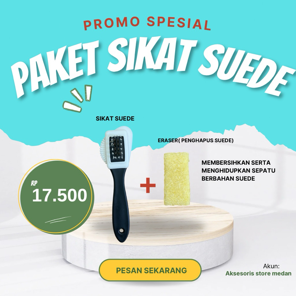 [โปรโมชั่น] SUEDE BRUSH + ERASER น้ํายาทําความสะอาดรองเท้าหนังกลับ