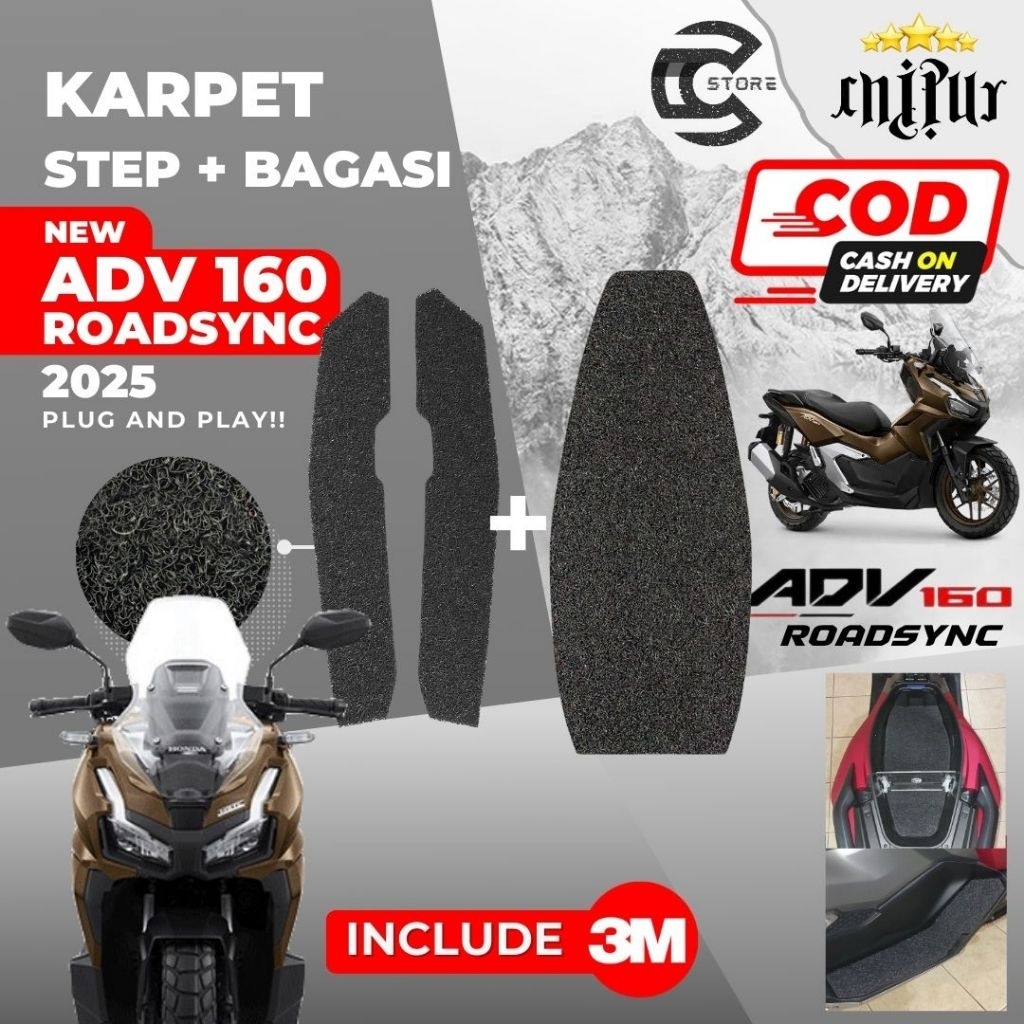 ADV 160 2025 พรมท้ายรถ + ADV 160 ROADSYNC Step Floor / ADV 160 roadsync ADV 160 2025 พรมก๋วยเตี๋ยว
