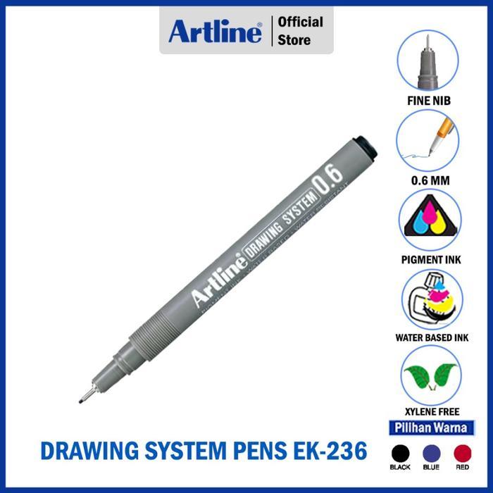 ปากกาวาดภาพ Artline 0.6 มม. EK-236 | ปากกา Artline EK236