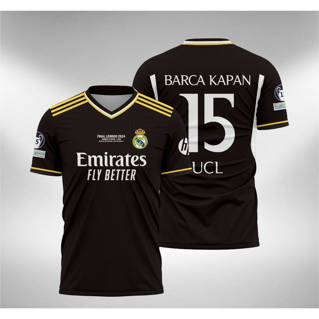 เสื้อ Madrid Black Barca Kolan 15 UCL