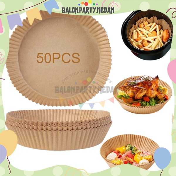 50 ชิ้น Air Fryer กระดาษย่าง Liner กระดาษทําอาหาร Liner