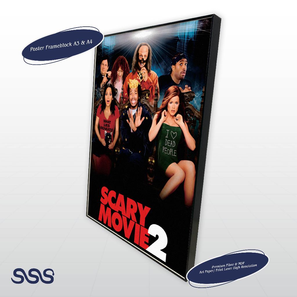 SCARY MOVIE POSTER 2 / MOVIE POSTER / FRAMEBLOCK POSTER