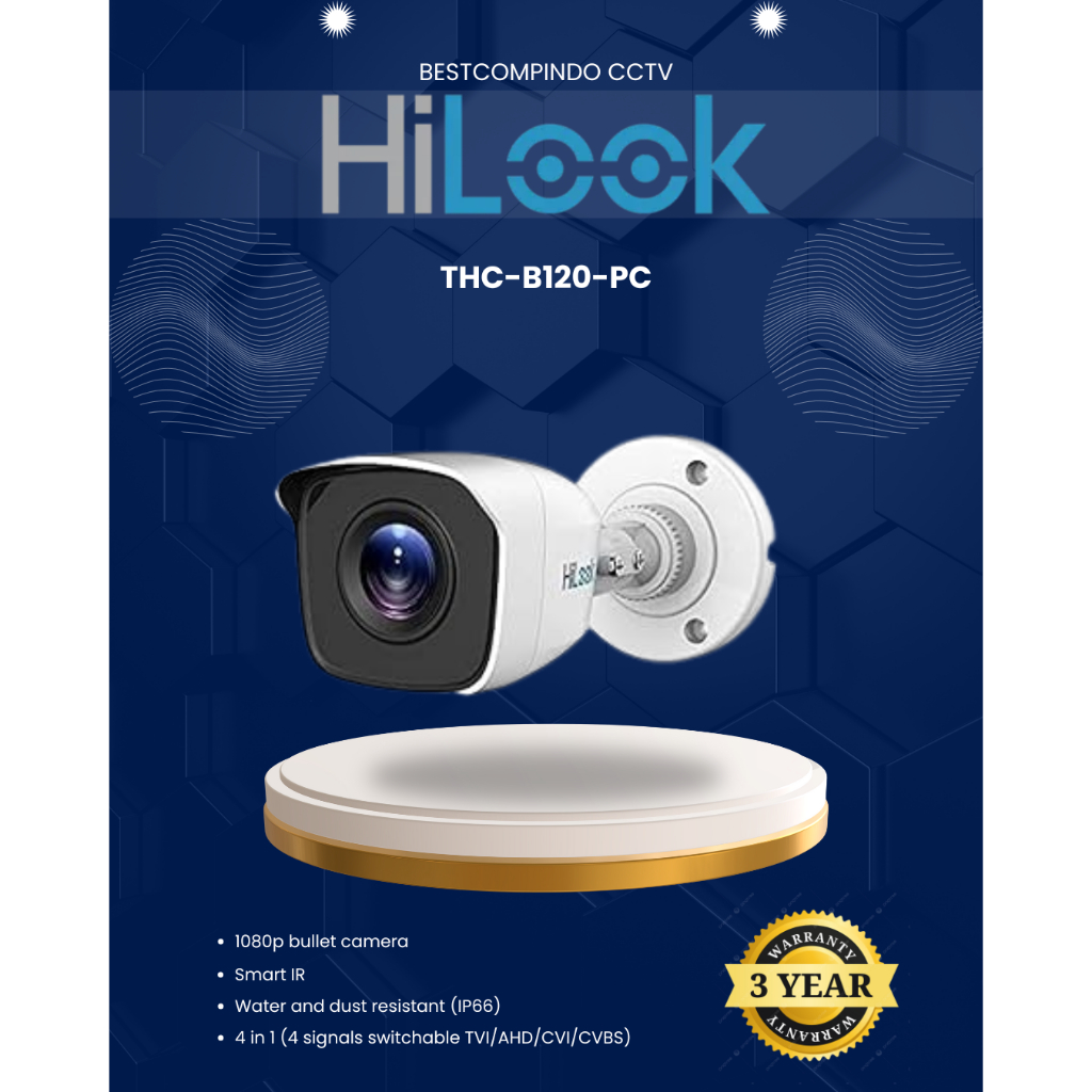 กล้องกลางแจ้ง THC-B120-PC | กล้องวงจรปิด HILOOK | กล้อง ANALOG HILOOK | กลางแจ้ง HILOOK