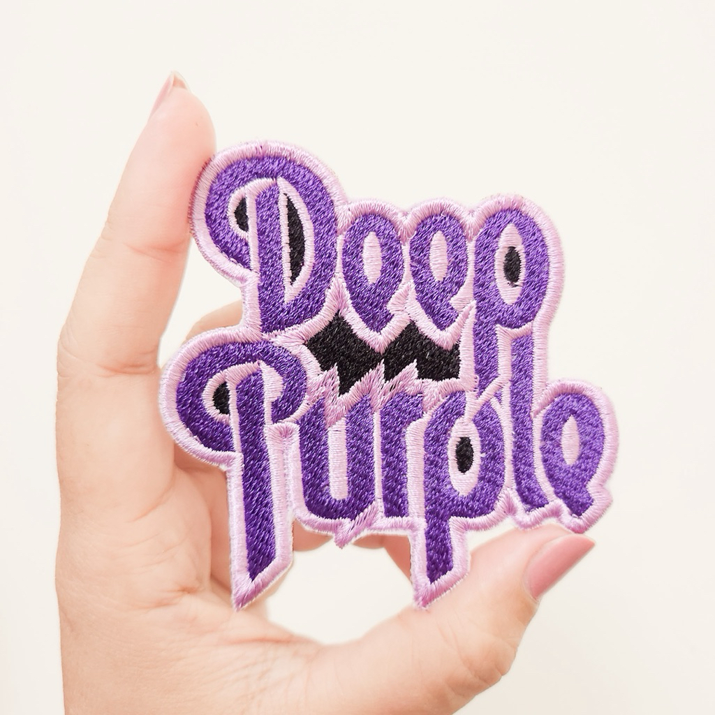 ROCK BAND EMBROIDERY PATCH / DADGE PURPLE DEEP REMBROIDERY / IRON PATCH MUSIC