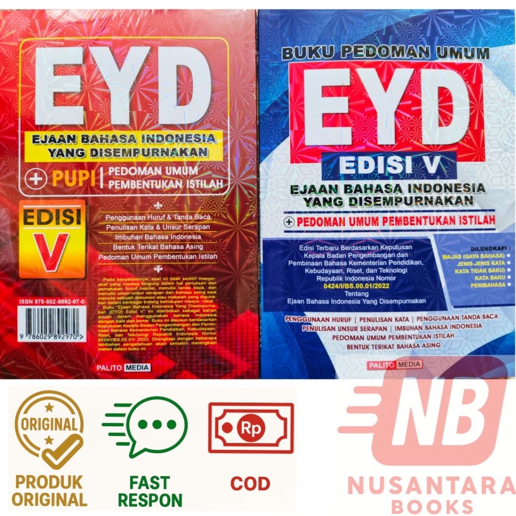 EYD Edition V | EYD Edition 5 + PUPI (เดโคแมนทั่วไปสําหรับการแสดงระยะ)