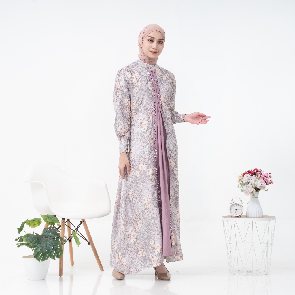 Gamis ผู้หญิง Rayya Series พรีเมี่ยมล่าสุดสําหรับ Eid, Azela Jacquard วัสดุ