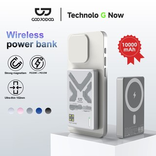 Goojodoq 10000mAh Ultra thin Powerbank Portable Convenient Magnetic Wireless Charger Charging Power Bank for iPhone Samsung Huawei Xiaomi