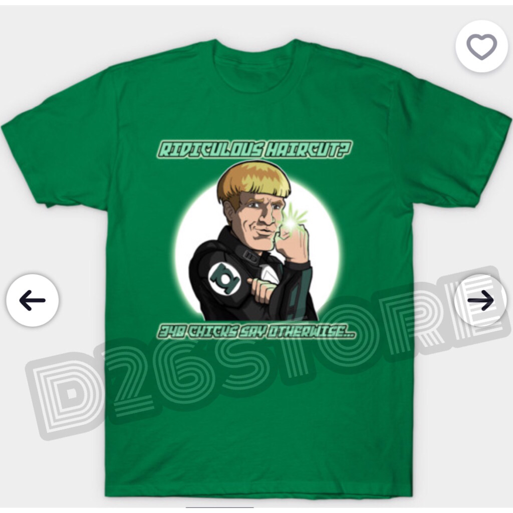Guy Gardner Green Lantern Ridiculous ตัดผม Justice Gang Superman เสื้อยืด unisex