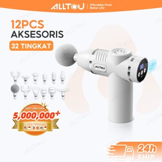ALLTOU Alat Pijat Elektrik Terapi Otot 12 Head Massager Gun 32 Level Alat Relaksasi Otot Elektrik Fasia Muscle Massager Untuk Pelepasan Otot Getaran Kuat Dengan