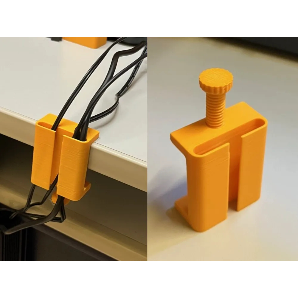 Clamp Cable Organizer พิมพ์ 3D – สารละลายสําหรับสายเรียบร้อยบนโต๊ะของคุณ ST 1 F211