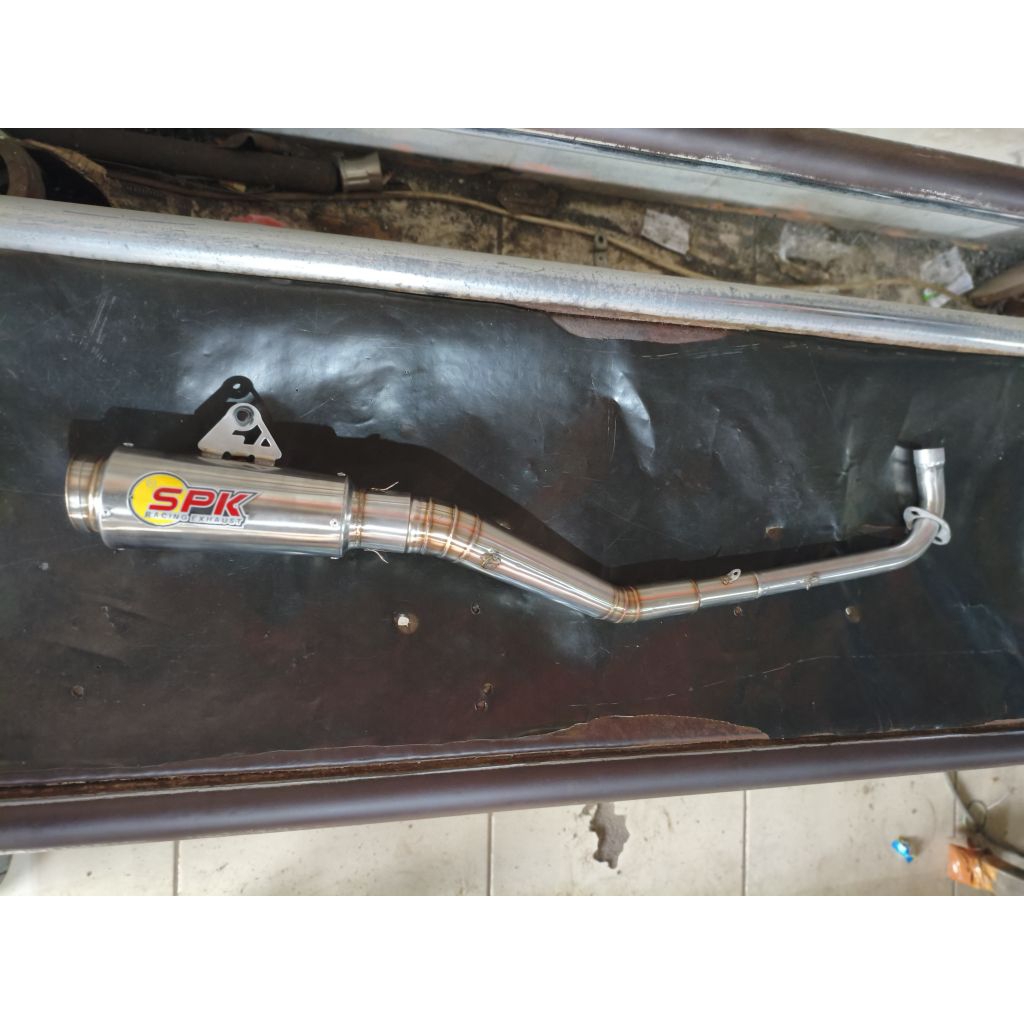 SPK TR1 ไอเสีย 15 ซม. ยาวชุดคอภายใต้ GTX PNP supra 125, absolut revo, jupiter, vega all bebek