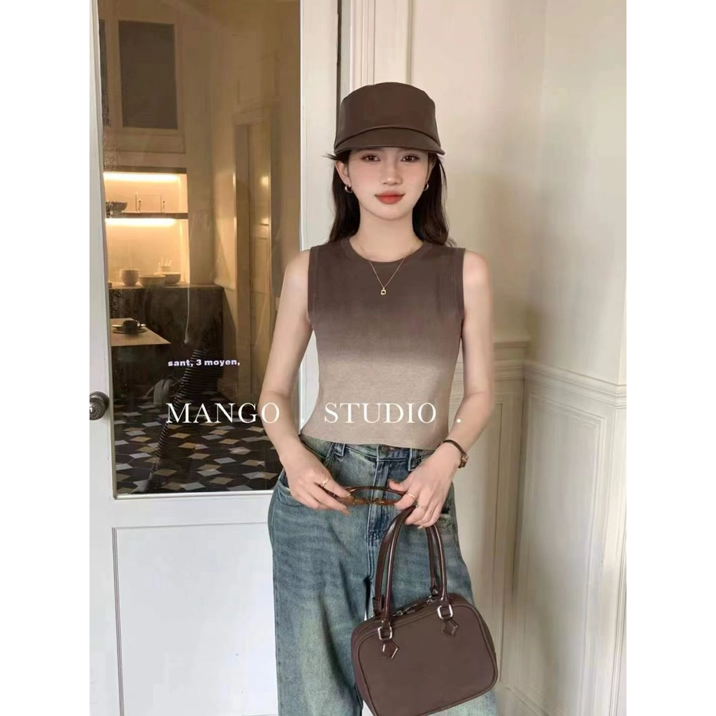 CN978 - D153 OMBREE KNITT TANKTOP KNIT นําเข้าด้านบนจีน CHENI