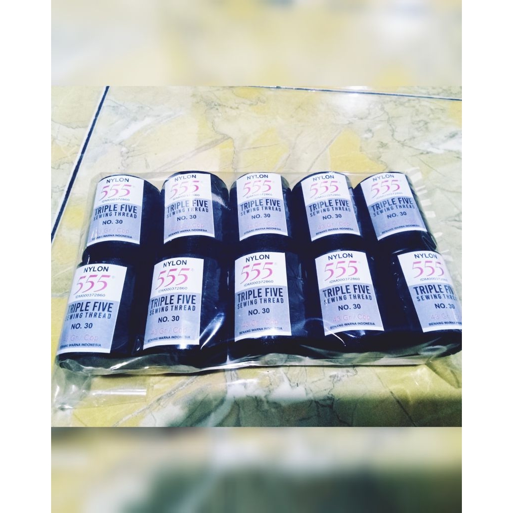 ไนลอน THREAD 555 NO. 30 ง/3 บรรจุ 10 ม้วน