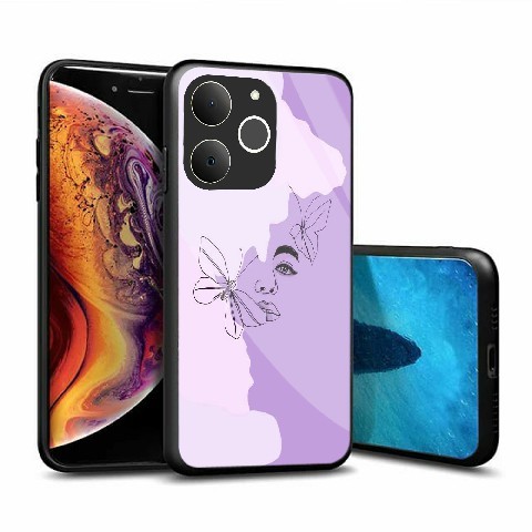 [K03] Softcase Glass สําหรับ Realme Note 70 / Note 70T เคสเคลือบเงา Realme Note 70 / Note 70T Case R