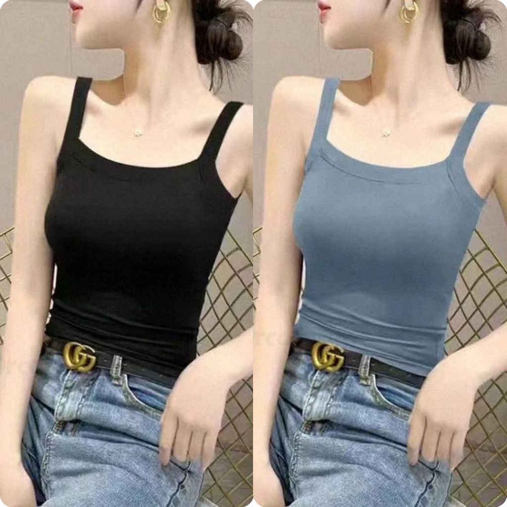 SR 888 WOMENS BASIC KOREAN TANKTOP/ ผู้หญิง SINGLET/ ผู้หญิง TANKTOP