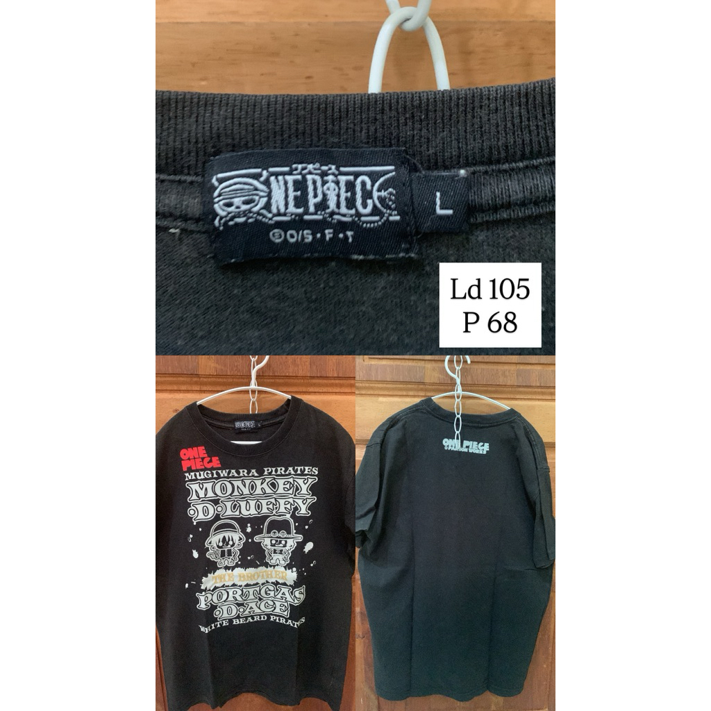 One Piece Tee Shirt Ace Luffy Tag Official