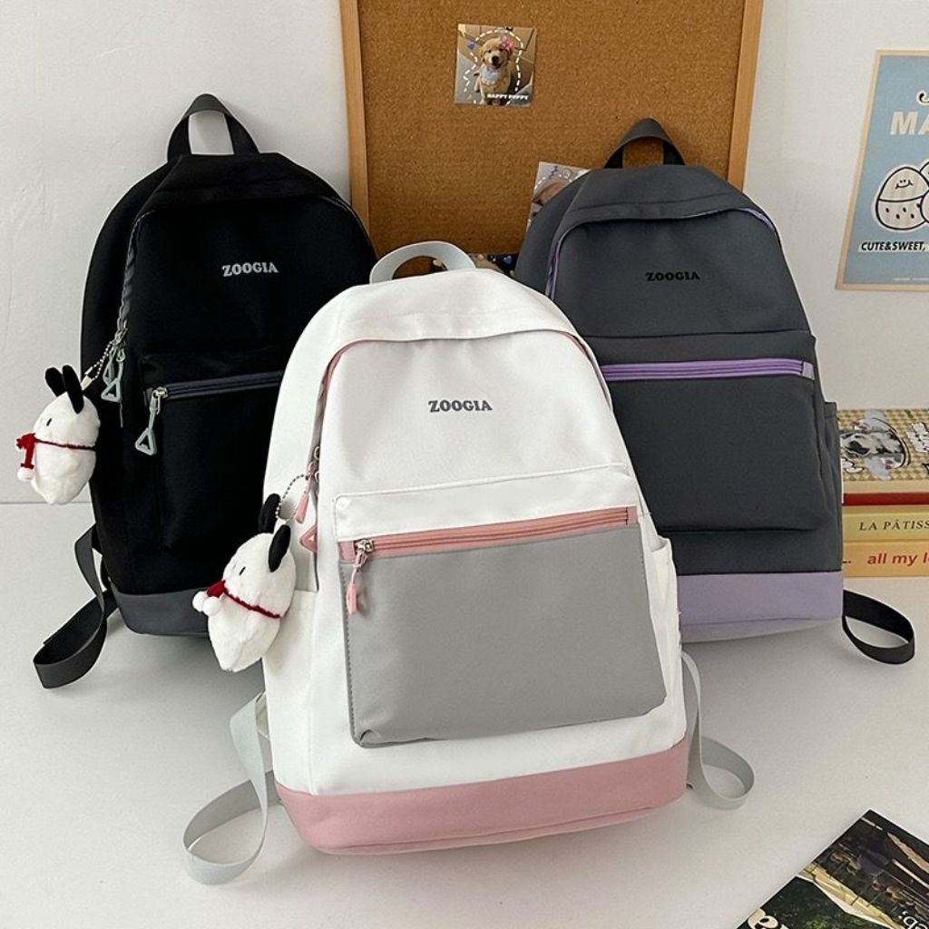 YEBIN กระเป๋าเป้สะพายหลังเกาหลีขนาดใหญ่นําเข้า SCHOOL BACKPACK