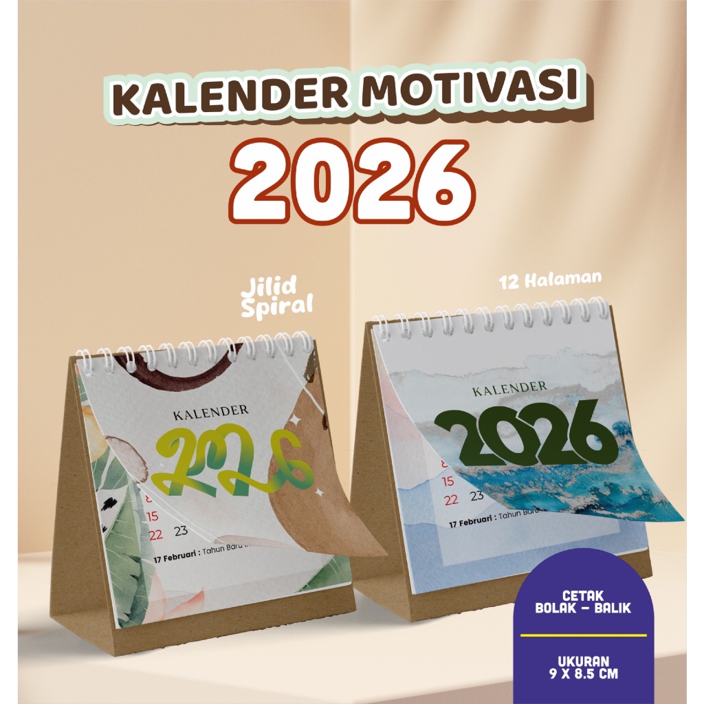 MOTIVATIONAL CALENDAR 2026 | AESTHETIC MOTIVATIONAL CALENDAR | MINI CALENDAR SOUVENIR | ปฏิทินตั้งโต