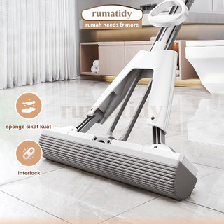 RUMATIDY - Alat Pel Lantai Karet Spons Liapt Tarik Peras Otomatis Mop Set Pembersih Serbaguna