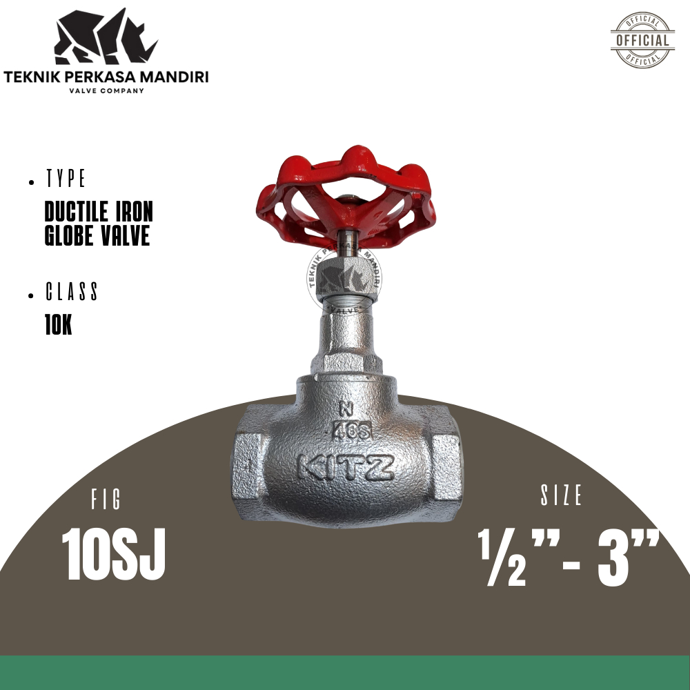 GLOBE วาล์ว KITZ FCD-S 3/4" นิ้ว 10K DUCILE IRON ORIGINAL