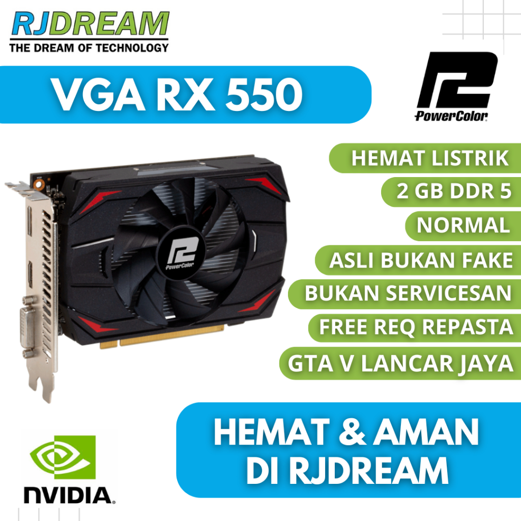 VGA RX 550 2GB DDR5 ใช้แล้ว / วินาทีไม่มี MINUS AMD GPU GAMING