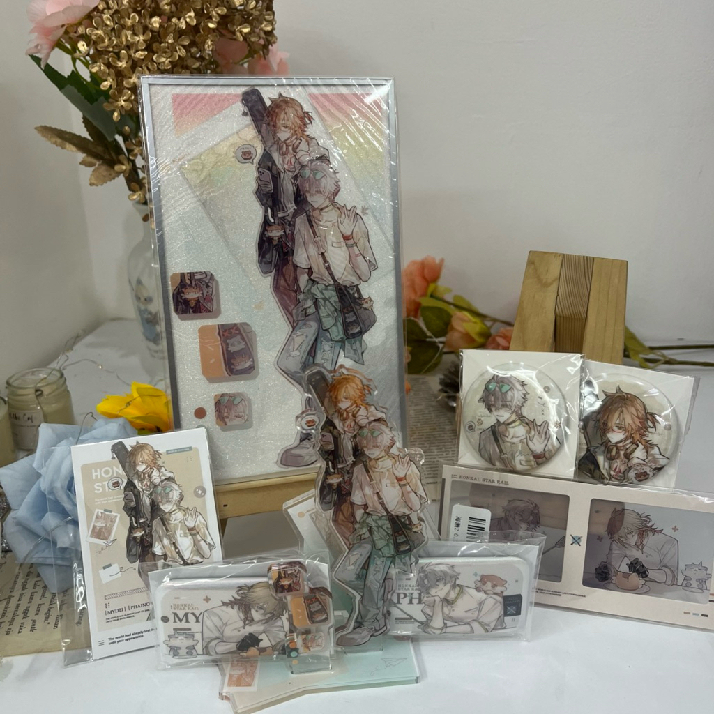 Painon x Mydei Paidei Honkai Star Rail HSR โดยป้ายเหล็ก Shikishi Stande การ์ดโปร่งใส