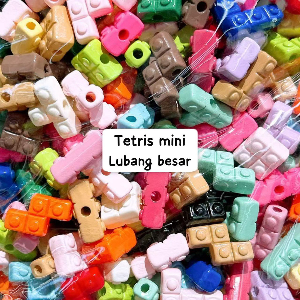 [50 ชิ้น] ลูกปัด SOLID TERIS MINI รูใหญ่และผสมสีพรีเมียม