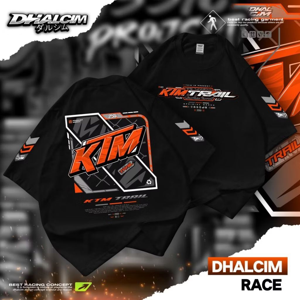 เสื้อยืด KTM TRAIL RACING DISTRO FUL COTTON 24S, เสื้อยืด KTM RACING DISTRO, เสื้อยืด KTM TRAIL, เสื