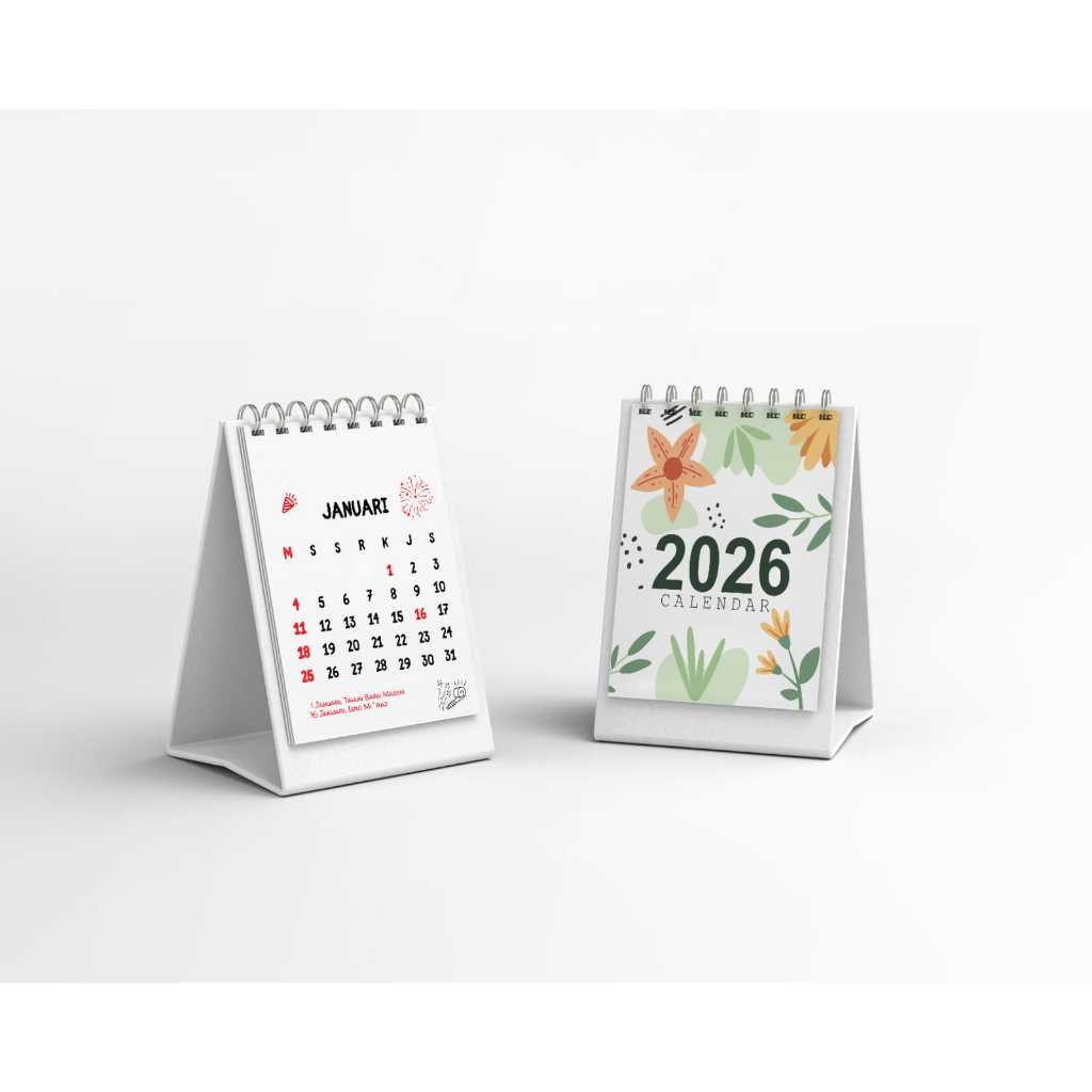 CALENDAR 2026 AESTETIC / CALENDAR MINI STAND 2026 / CALENDAR MINI 2026 / CALENDAR 2026 by.TOOKE
