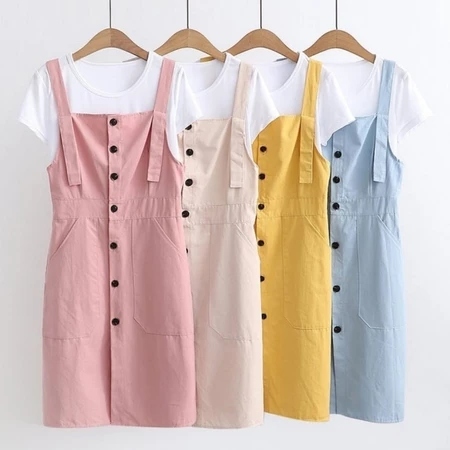 KATUN Jesslynn Overalls for Teenage Women, Minimalist Twist Cotton -01 JESSLYN OVERALLS FOR TEENAGE 