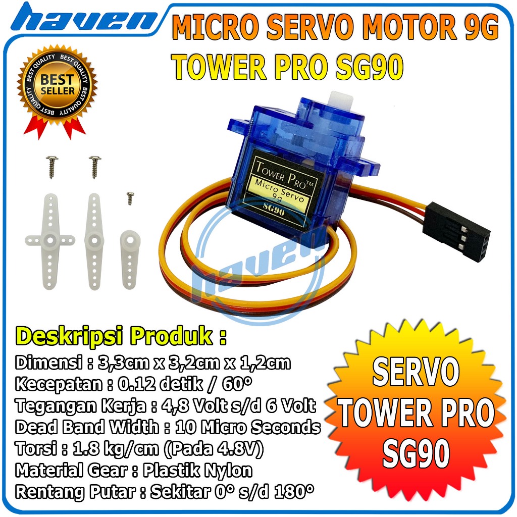 TowerPro มอเตอร์ Servo SG90 SG-90 9G/มอเตอร์ Servo SG90 Tower Pro Micro 9G Mini + อุปกรณ์เสริม/มอเตอ