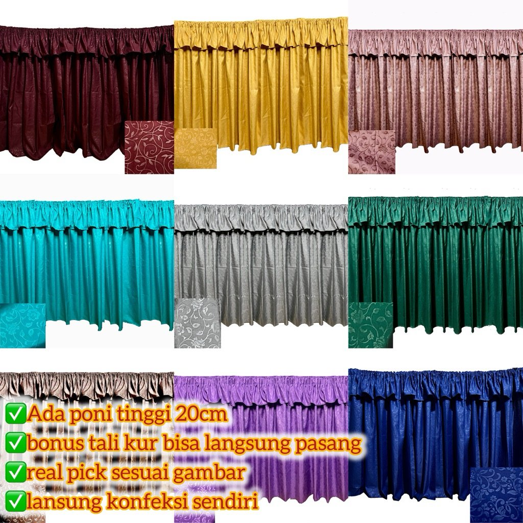 EMBOSED KITCHEN UNDER CURTAINS ขอบเชือก UNDER CURTAINS, PLAIN UNDER THE TABLE, KITCHEN UNDER CURTAIN