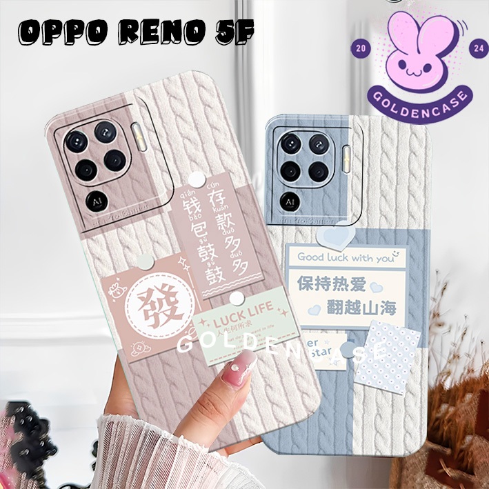 [GCS303] Oppo Reno 5F 4F 7Z 8Z Reno 4 4G 5 4G 5 5G 6 4G ลายความงามถักล่าสุด - เคส - เคสกล้อง PROTECT