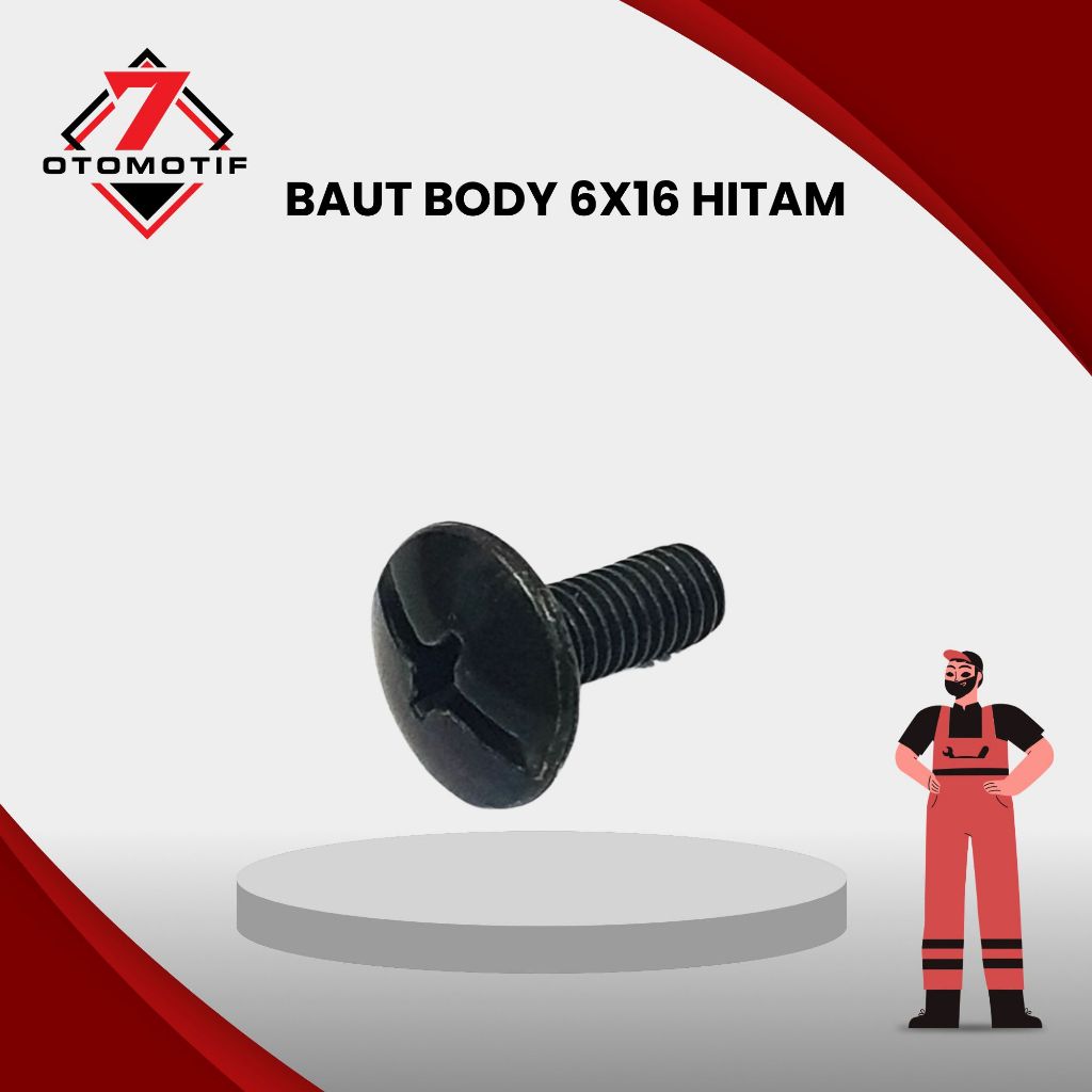 ฝาครอบตัว Bolt M6x16 สีดํา Zincblack Honda Grand 6x16 M6 6mm