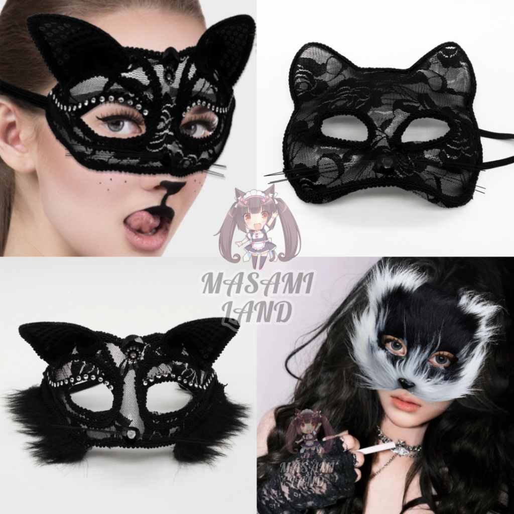 คุณภาพระดับพรีเมียม Kitsune Fur Mask / Kitsune Fox Fur Mask สําหรับ Halloween / Fox Fur Mask / หน้าก